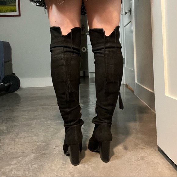 Marc Fisher Black Pull On Over the Knee Boot - Picture 4 of 6